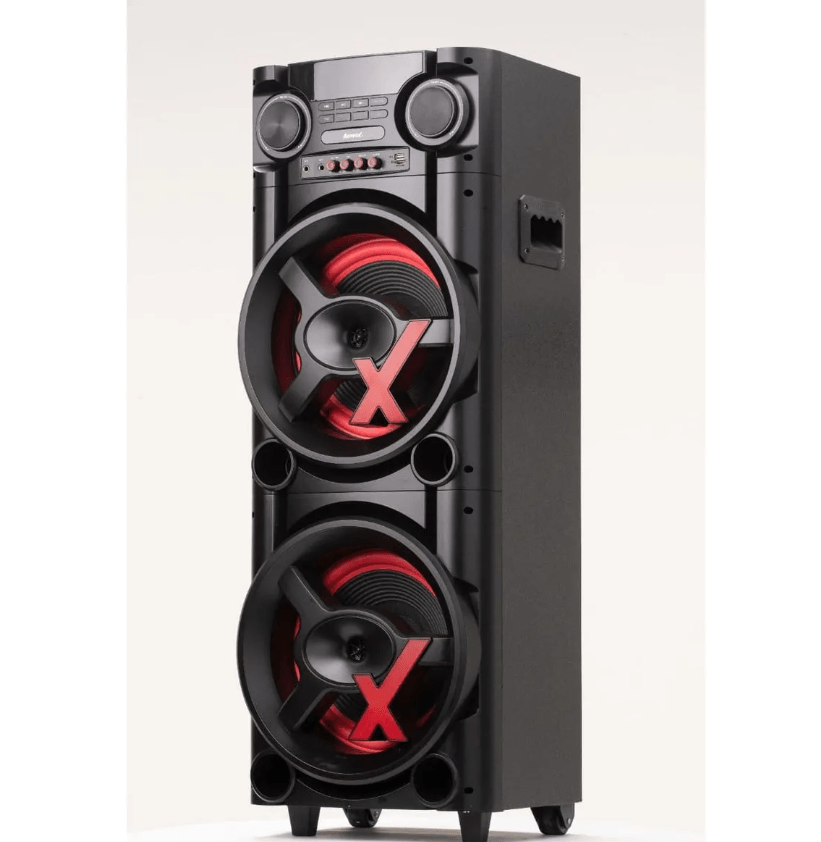 TORRE SOM 1000W AMVOX ACA1000 TWS LED DUPLO WOOFER 8 BIV